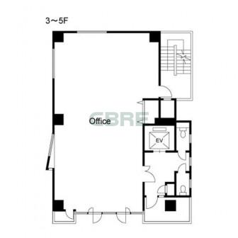 3階〜5階 平面図