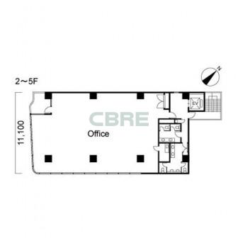 2階〜5階 平面図