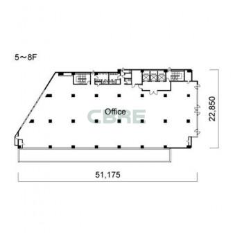 5階〜8階 平面図