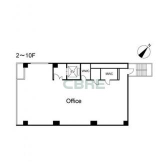 2階〜10階 平面図