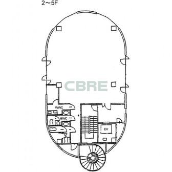 2階〜5階 平面図