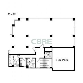 2階〜4階 平面図
