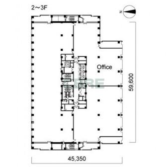 2階〜3階 平面図