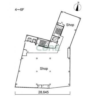 4階〜6階 平面図