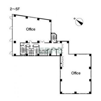 2階〜5階 平面図