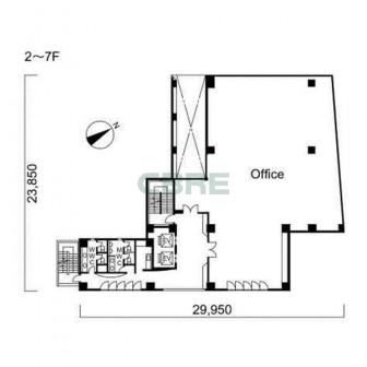 2階〜7階 平面図