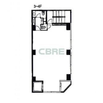 3階〜4階 平面図