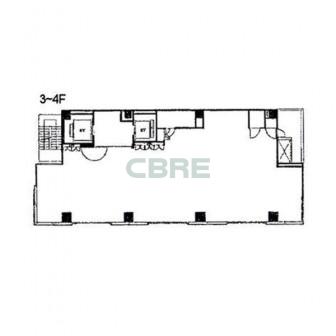 3階〜4階 平面図