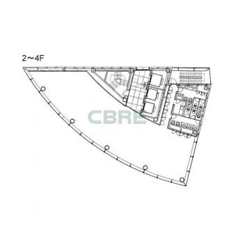 2階〜4階 平面図