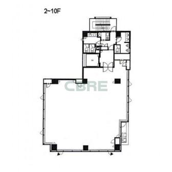 2階〜10階 平面図