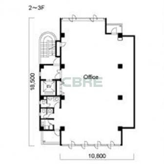 2階〜3階 平面図