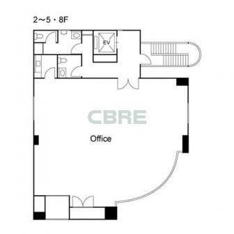 2階〜5階 平面図