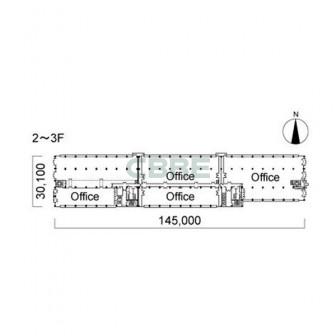 2階〜3階 平面図