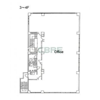 3階〜4階 平面図