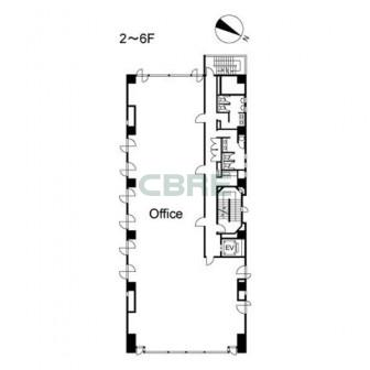 2階〜6階 平面図