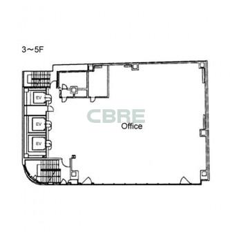 3階〜5階 平面図