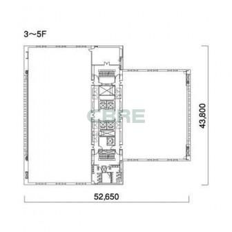 3階〜5階 平面図