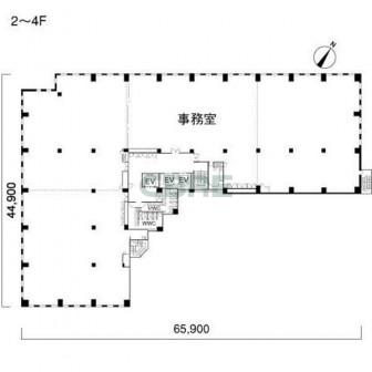 2階〜4階 平面図