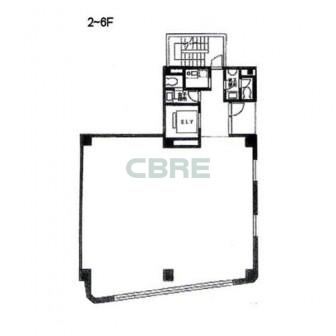 2階〜6階 平面図