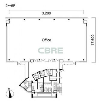 2階〜5階 平面図