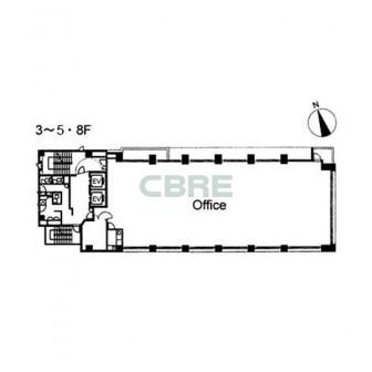 3階〜5階 平面図