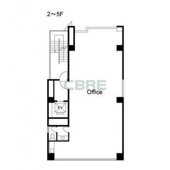2階〜5階 平面図