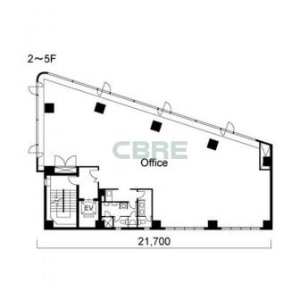 2階〜5階 平面図