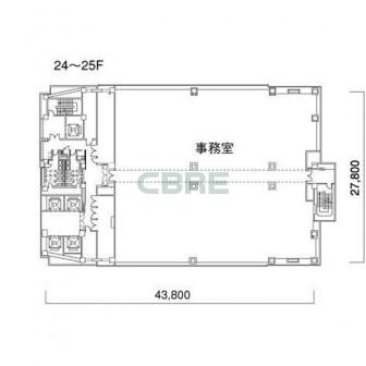 24階〜25階 平面図