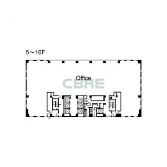 5階〜16階 平面図