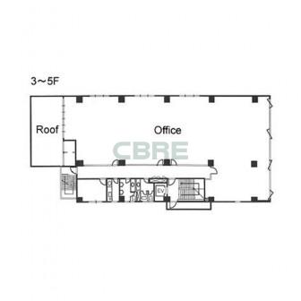3階〜5階 平面図