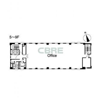 5階〜9階 平面図
