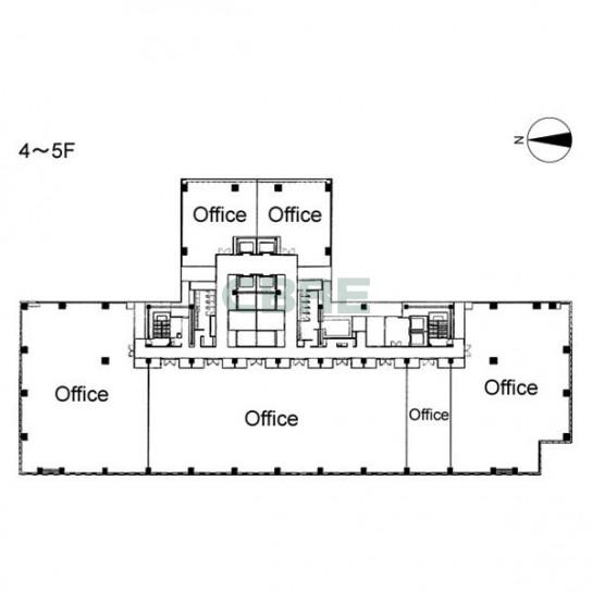 4階〜5階 平面図