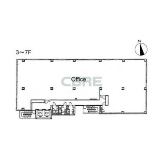 3階〜7階 平面図