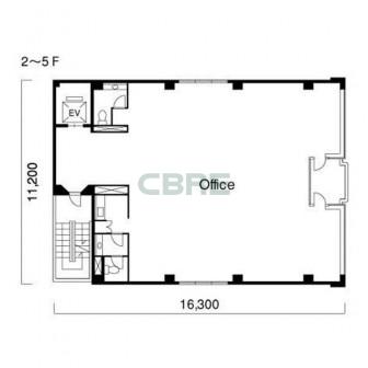 2階〜5階 平面図