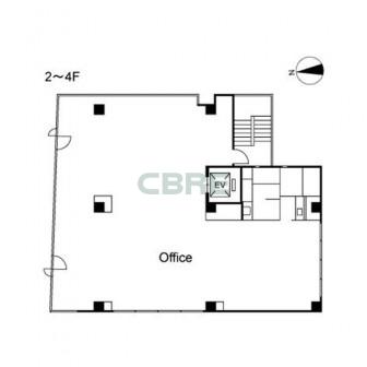 2階〜4階 平面図
