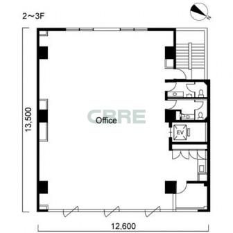 2階〜3階 平面図