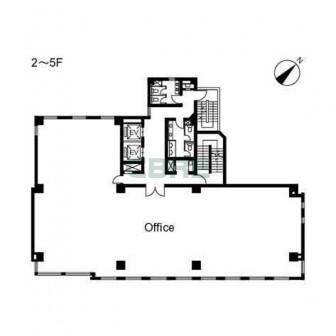 2階〜5階 平面図
