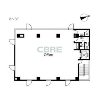 2階〜3階 平面図