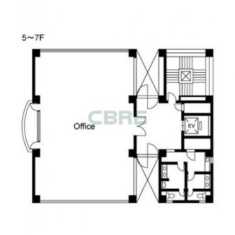 5階〜7階 平面図