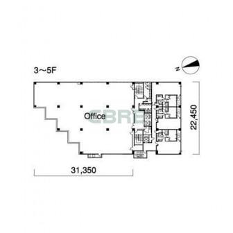 3階〜5階 平面図