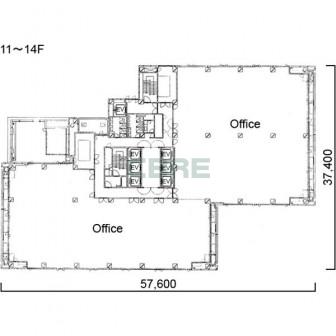 11階〜14階 平面図