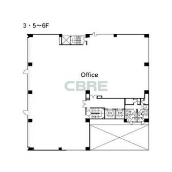 3階〜5階 平面図