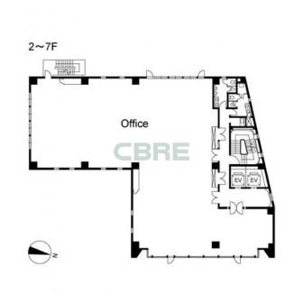 2階〜7階 平面図