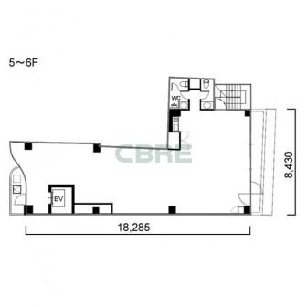 5階〜6階 平面図