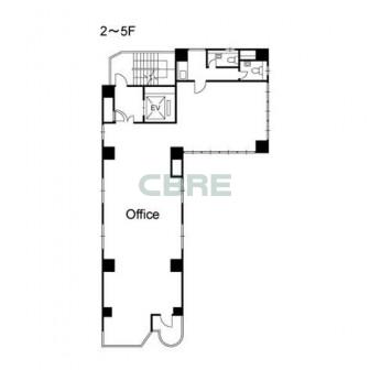 2階〜5階 平面図