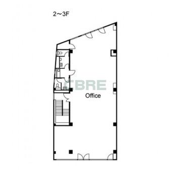 2階〜3階 平面図