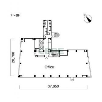 7階〜8階 平面図