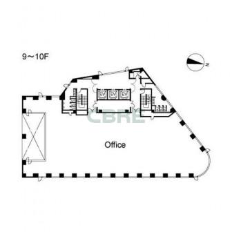 9階〜10階 平面図