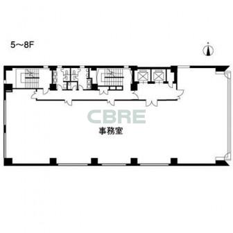 5階〜8階 平面図