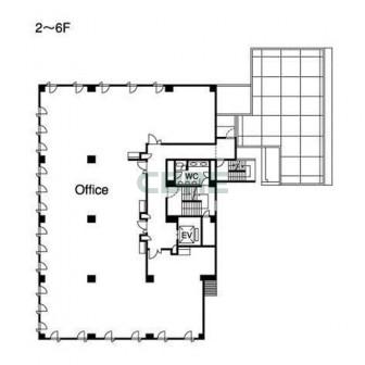 2階〜6階 平面図